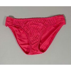 Becca Hot Pink Neon Crochet Bikini Bottoms Swimwear Bathing Suit Size S 🩷 #beach